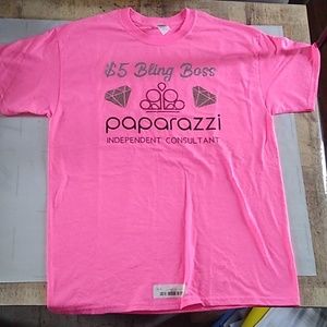 #577 women's large hot pink homemade t-shirt